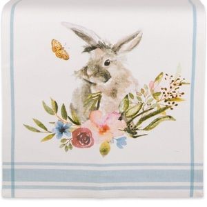 DII Garden Easter Bunny Table Runner. 14” x 72”. New!